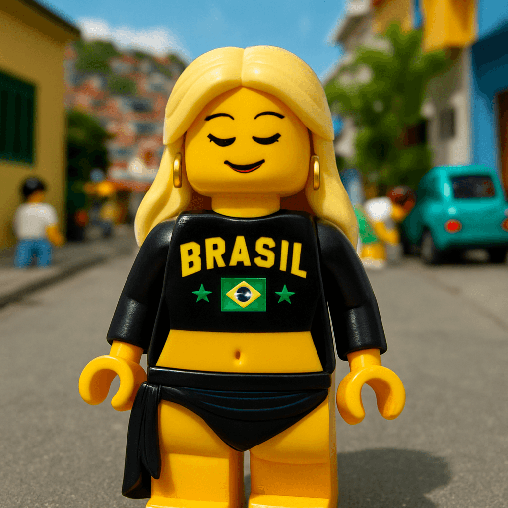 Imagem de Lego transformada no estilo Veja a transformação e o detalhe do lego